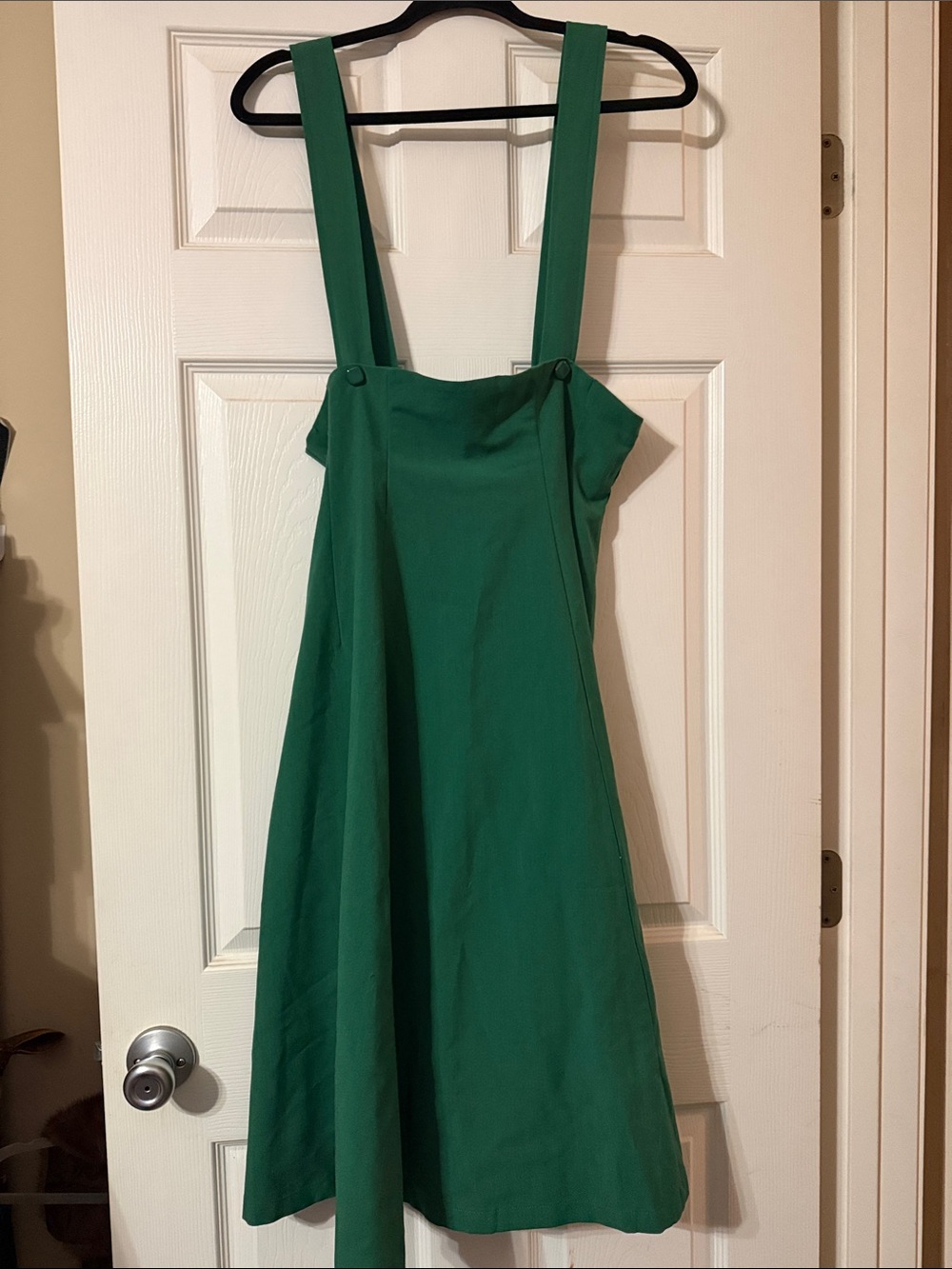 NWOT Bettie Page Emerald Green Suspender Overall Dress